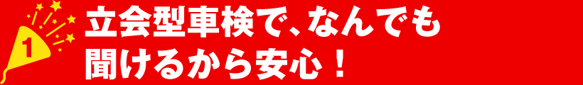 立会型車検で、なんでも聞けるから安心！